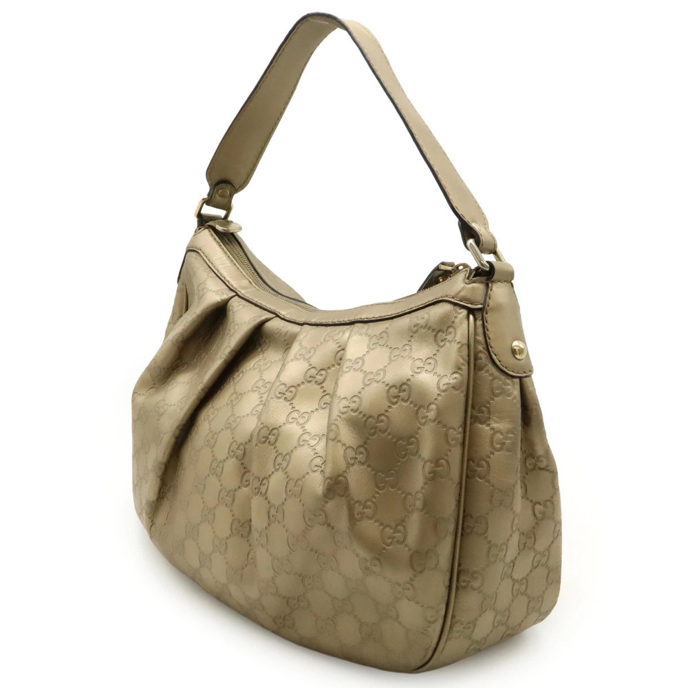 Gucci Shoulder Hobo Sukey ssima Leather Bag Charm Black